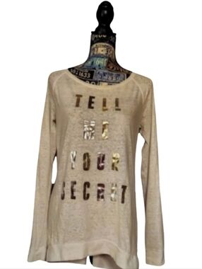 Victoria's Secret Tell Me Your Secret Metallic Foil Burnout Top